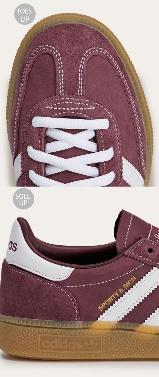 adidas originals アディダス スニーカー Handball Spezial adidas x Sporty & Rich Originals Shoes JP7068 Shadow Red / Cloud White / Gum シューズ ハンドボール スペツィアル_4