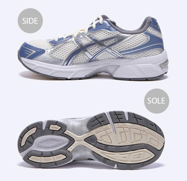 ASICS アシックス スニーカー GEL-1130 1203A609-101 シューズ ゲル1130 クリーム ブルー ランニングシューズ メンズ レディース_2
