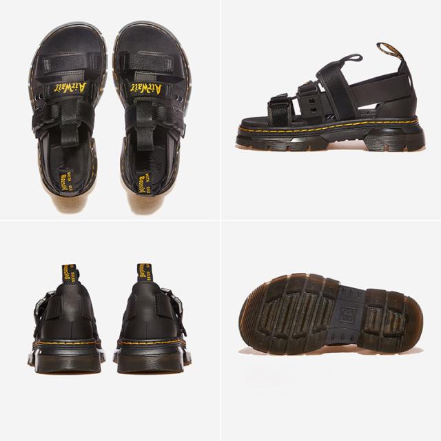 Dr.Martens ドクターマーチン サンダル ストラップサンダル PEARSON ELEMENT WEBBING TRACT BLACK 31574001 ペアソン ブラック レザーサンダル ラバーソール_2