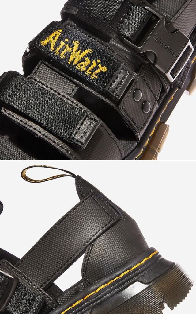 Dr.Martens ドクターマーチン サンダル ストラップサンダル PEARSON ELEMENT WEBBING TRACT BLACK 31574001 ペアソン ブラック レザーサンダル ラバーソール_3