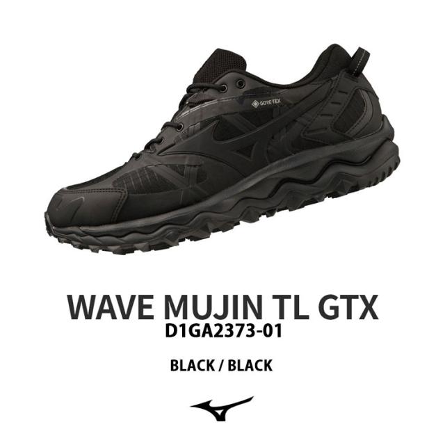 Mizuno ミズノ スニーカー WAVE MUJIN TL GTX_D1GA2373-01 ウェーブムジン ゴアテックス BLACK シューズ ランニングシューズ ブラック_1