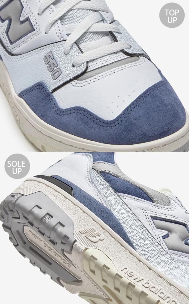 【関税込み】New Balance ホワイト＆ブルー 550 スニーカー 楽天市場】NEW BALANCE BBW550JC White/University Blue width B