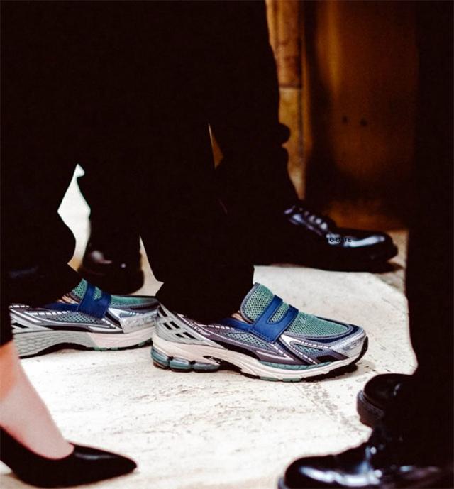 New Balance ニューバランス ローファー U1906LOA シューズ LOAFER U1906 LOA SILVER NAVY GREEN コインローファー シルバー グリーン_3