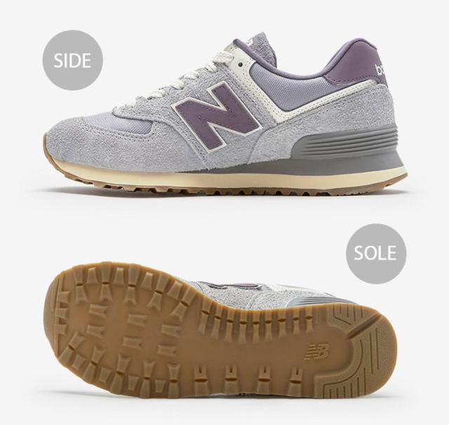 New Balance ニューバランス スニーカー U574YGD シューズ グレー パープル NewBalance574 スエード 本革 メンズ レディース_2