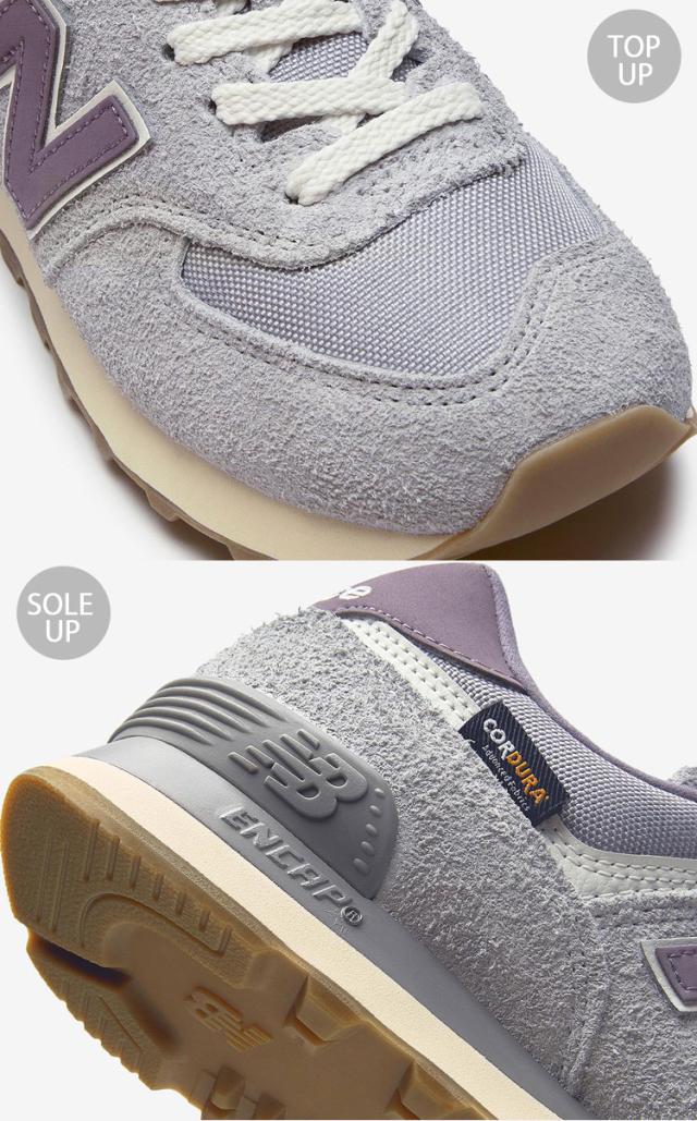 New Balance ニューバランス スニーカー U574YGD シューズ グレー パープル NewBalance574 スエード 本革 メンズ レディース_4