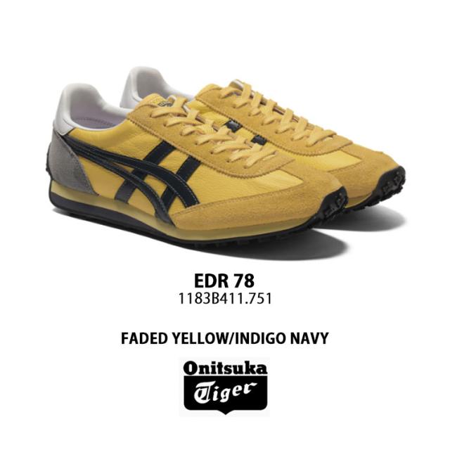 Onitsuka Tiger オニツカタイガー スニーカー EDR 78 FADED YELLOW INDIGO NAVY 1183B411.751 イーディーアール 78 イエロー ネイビー_1