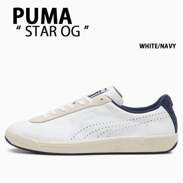PUMA プーマ スニーカー STAR OG 393199-03 WHITE NAVY シューズ スター OG ホワイト ネイビー スエード メンズ レディース