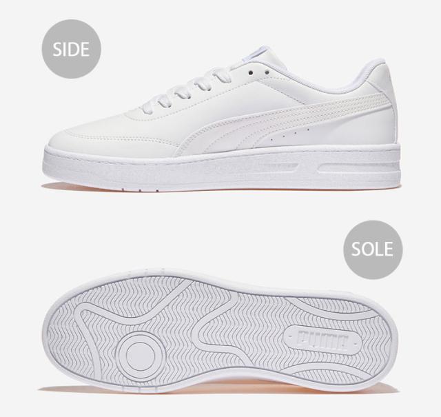PUMA プーマ スニーカー COURT CLASSIC CLEAN 402223-02 WHITE コート クラシック クリーン ホワイト グレー メンズ レディース_2