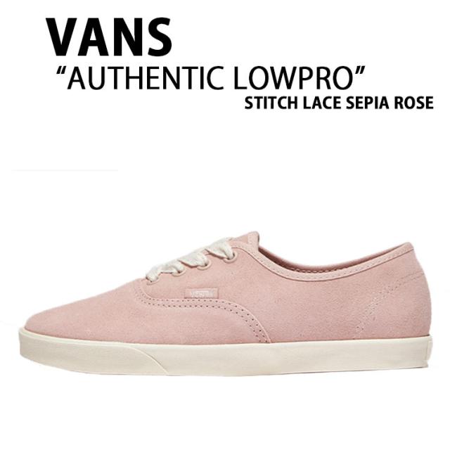 VANS バンズ レディース スニーカー AUTHENTIC LOWPRO STITCH LACE SEPIA ROSE VN000D04O3N シューズ オーセンティック ロープロ