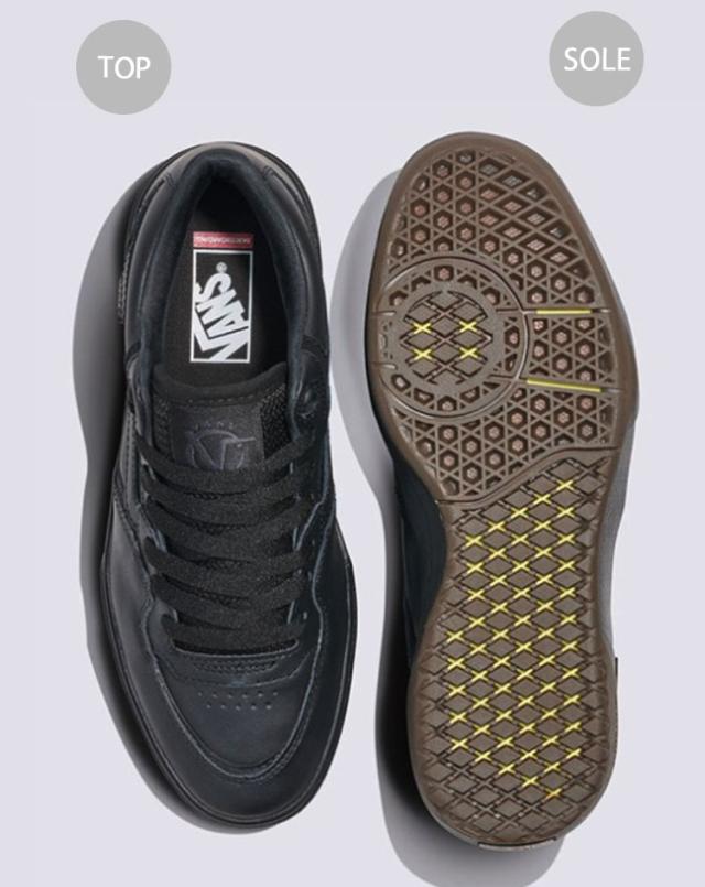 VANS バンズ スニーカー SKATE ROWAN 2 LEATHER BLACK VN000D3SBLK スケートローワン 2 レザーブラック メンズ 男性用_3