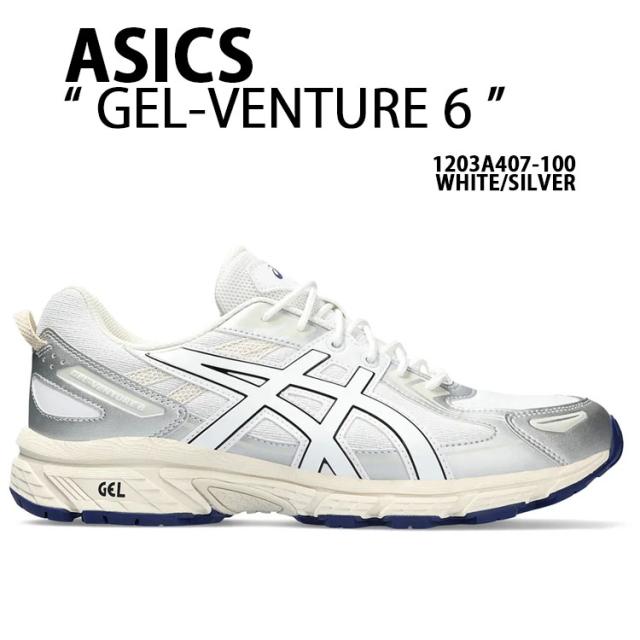 asics アシックス スニーカー GEL-VENTURE 6 SPS WHITE SILVER 1203A407-100 シューズ ゲルベンチャー6  ホワイト シルバー ランニング