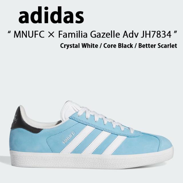 adidas Originals アディダス オリジナルス スニーカー MNUFC X ADIDAS FAMILIA GAZELLE IH0522 ガゼル ADV Crystal White / Core Black / Better Scarlet クリスタルホワイト コアブラック ベタースカーレット