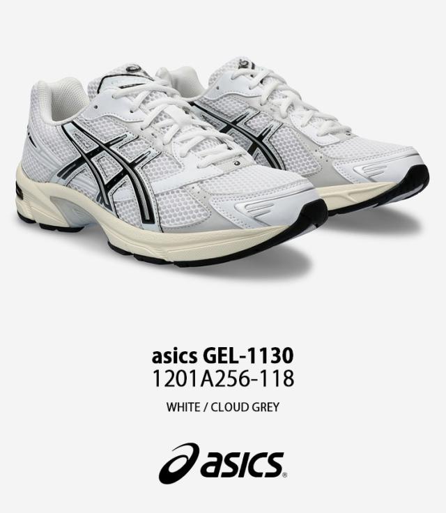 ASICS アシックス スニーカー GEL-1130 1201A256-118 シューズ ゲル1130 ホワイト グレー ランニングシューズ メンズ レディース_1