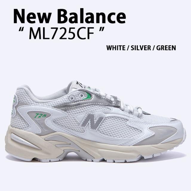 New Balance ニューバランス スニーカー ML725CF シューズ NewBalance725 ホワイト シルバー ロゴ メッシュ メンズ レディース