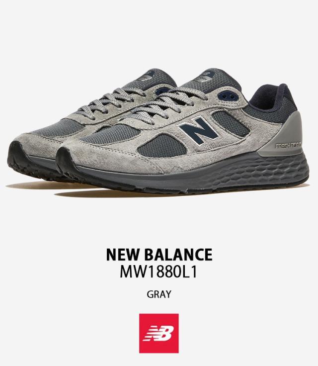 New Balance ニューバランス スニーカー MW1880L1 シューズ NewBalance1880 グレー メッシュ 本革 ウォーキングシューズ メンズ_1