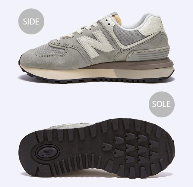 New Balance ニューバランス スニーカー U574LGGR GRAY シューズ NewBalance574 グレー ロゴ スエード メッシュ メンズ レディース_2