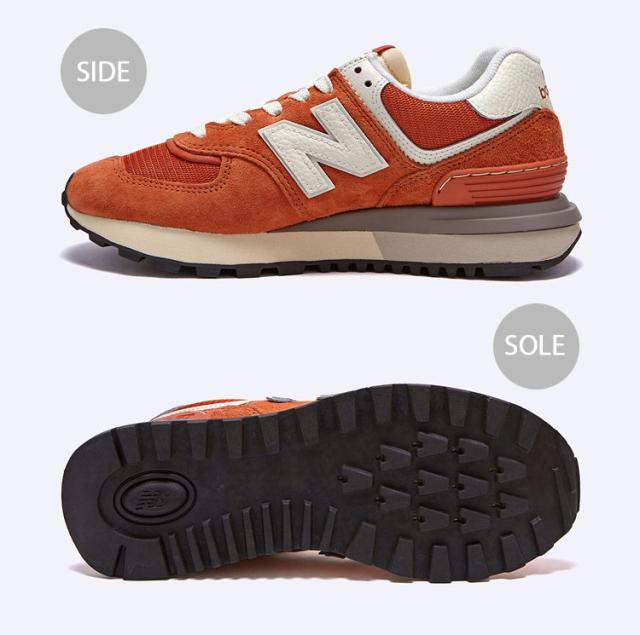 New Balance ニューバランス スニーカー U574LGRO シューズ NewBalance574 オレンジ ロゴ スエード メッシュ メンズ レディース_2