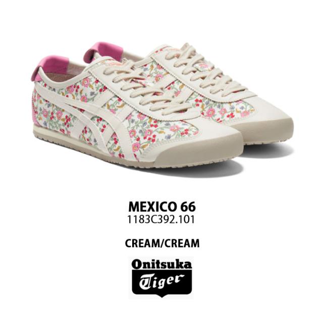 Onitsuka Tiger オニツカタイガー シューズ MEXICO 66 CREAM CREAM 1183C392.101 メキシコ66 クリーム 花柄 テラス系 T-トゥ_1
