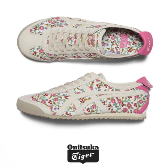 Onitsuka Tiger オニツカタイガー シューズ MEXICO 66 CREAM CREAM 1183C392.101 メキシコ66 クリーム 花柄 テラス系 T-トゥ_4