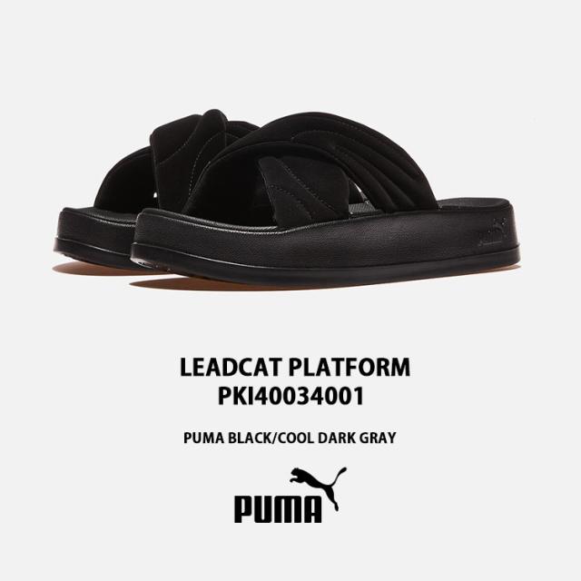 PUMA プーマ サンダル LEADCAT PLATFORM PUMA BLACK COOL DARK GRAY PKI40034001 リードキャット プラットフォーム ブラック グレイ_1
