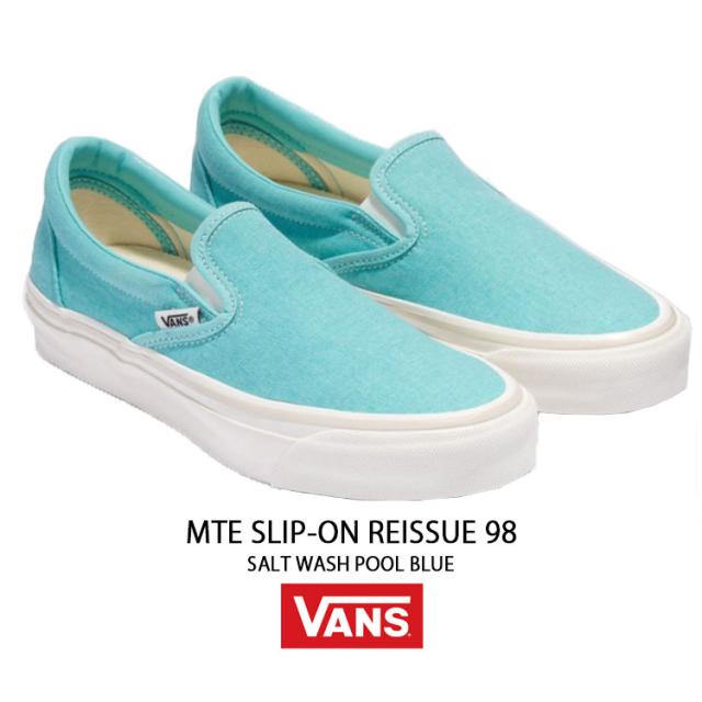 VANS バンズ スニーカー MTE SLIP-ON REISSUE 98 VN000CWALZZ スリッポン リイシュー 98 ソルト ウォッシュ プール ブルー レディース 女性用_1