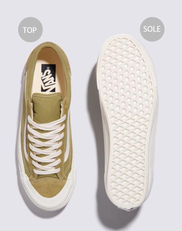 VANS バンズ スニーカー PREMIUM OLD SKOOL 136 VN000SHMCLM プレミアム オールドスクール 136 グリーン オリーブ マシュマロ メンズ レディース 男性用 女性用_3