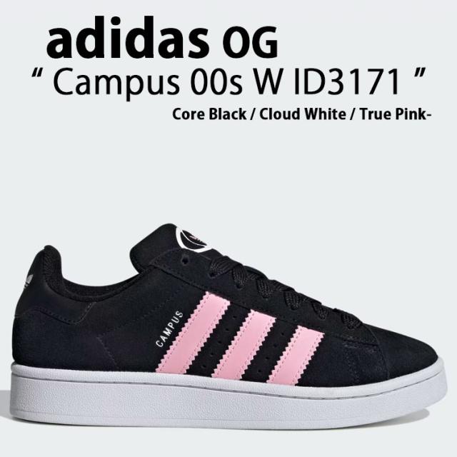 adidas Originals アディダス オリジナルス スニーカー CAMPUS 00S Core Black / Cloud White / True Pink ID3171 キャンパス00S シューズ コアブラック クラウドホワイト トゥルー ピンク スウェードシューズ