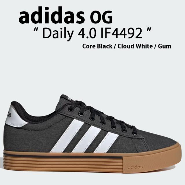 adidas originals アディダス スニーカー Daily 4.0 IF4492 Core Black / Cloud White / Gum シューズ デイリー4.0 コアブラック クラウドホワイト ガム