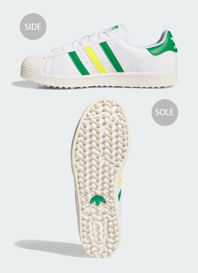 adidas originals アディダス スニーカー SUPERSTAR GOLF IH8533 スーパースターゴルフ WHITE GREEN YWLLOW シューズ スパイクレスモデル_2