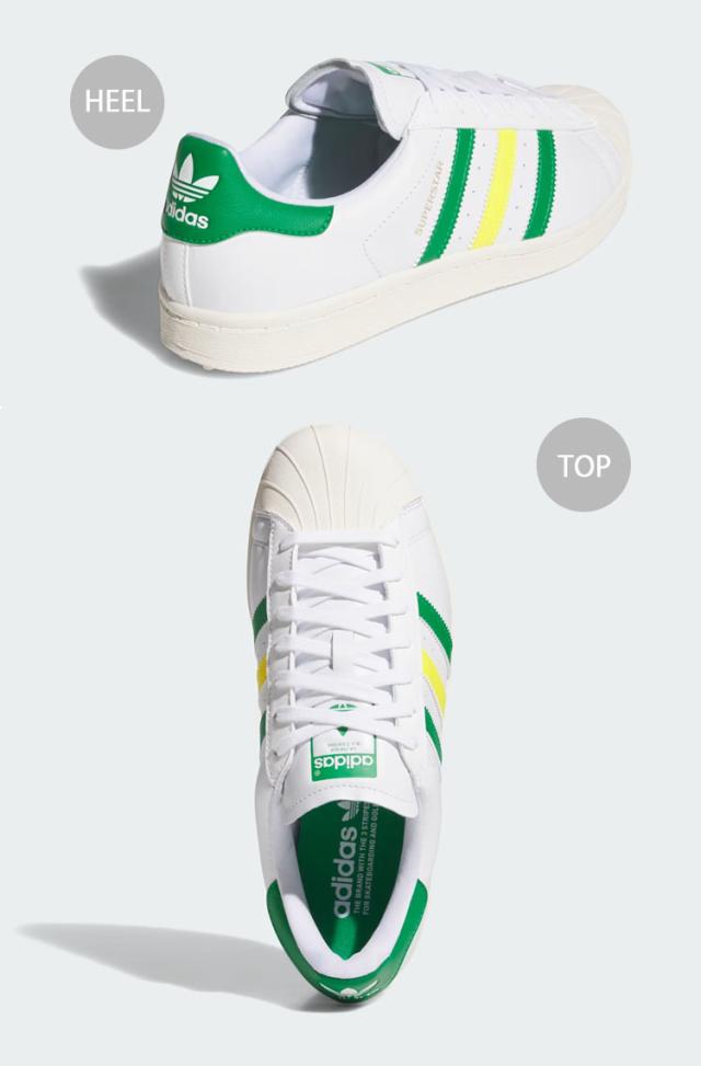 adidas originals アディダス スニーカー SUPERSTAR GOLF IH8533 スーパースターゴルフ WHITE GREEN YWLLOW シューズ スパイクレスモデル_3