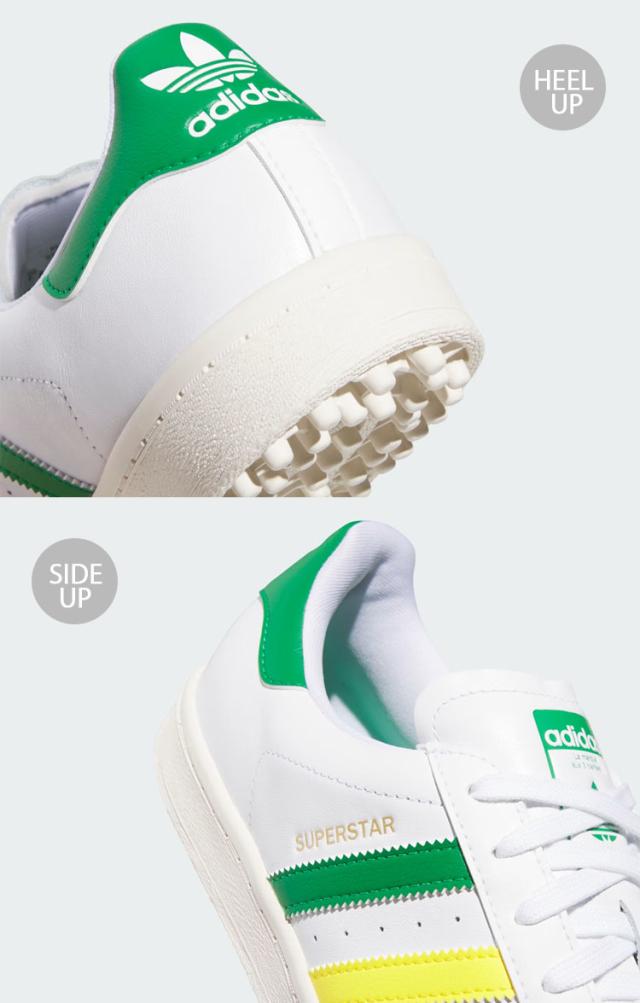 adidas originals アディダス スニーカー SUPERSTAR GOLF IH8533 スーパースターゴルフ WHITE GREEN YWLLOW シューズ スパイクレスモデル_4