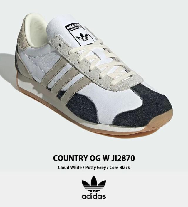 adidas Originals アディダス オリジナルス スニーカー COUNTRY OG W JI2870 Cloud White / Putty Grey / Core Black カントリー クラウドホワイト プティグレー コアブラック_1