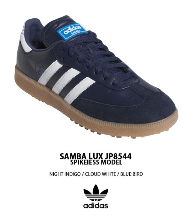 adidas originals アディダス スニーカー SAMBA LUX GOLF JP8544 サンバゴルフ ラグジュアリー スパイクレス INDIGO WHITE ガムソール_1