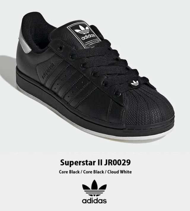 adidas アディダス スニーカー adidas SUPERSTAR II JR0029 Core Black / Core Black / Cloud White スーパースター II シューズ コアブラック クラウドホワイト_1