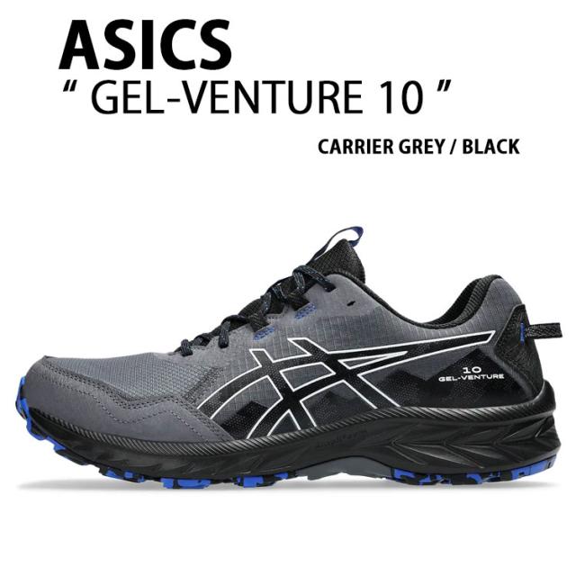 ASICS アシックス メンズ スニーカー GEL-VENTURE 10 1011B967-020 GREY BLACK シューズ ゲルベンチャー10 メッシュ グレー ブラック