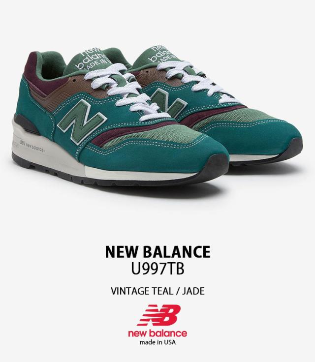 New Balance ニューバランス メンズ スニーカー U997TB GREEN シューズ made in USA NewBalance997 グリーン ロゴ 本革 レザー_1