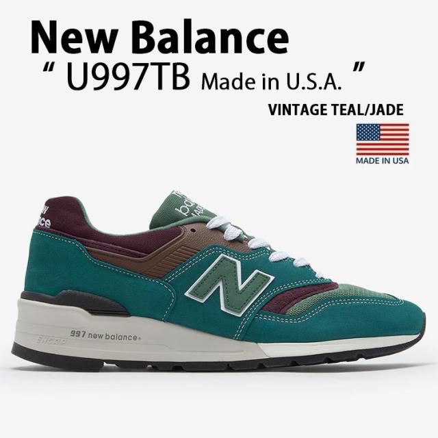 New Balance ニューバランス メンズ スニーカー U997TB GREEN シューズ made in USA NewBalance997 グリーン ロゴ 本革 レザー