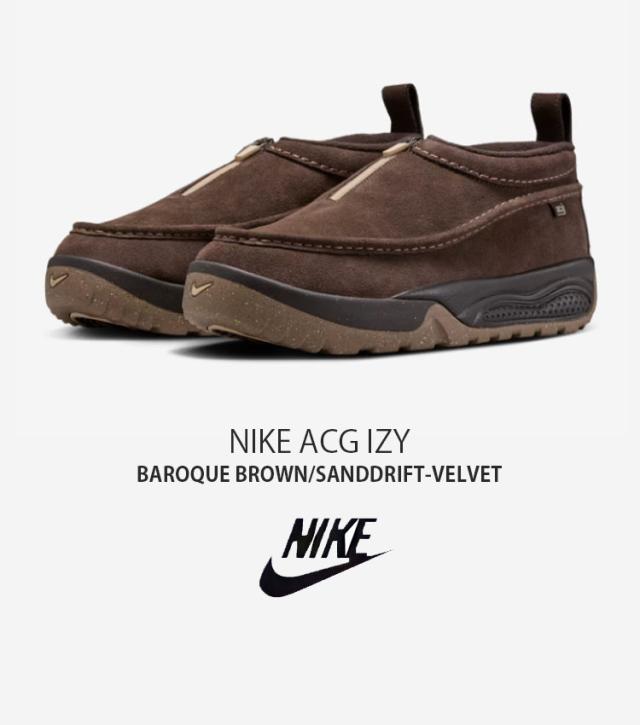 NIKE ナイキ スニーカー ACG IZY アイジー FV4317-201 ローカット モカシン トレイルシューズ ブラウン メンズ レディース 男性用 女性用
