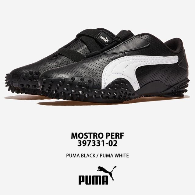 PUMA プーマ シューズ MOSTRO PERF 397331-02 BLACK WHITE シューズ モストロパーフ ブラック ホワイト ドライブシューズ ストラップ_1