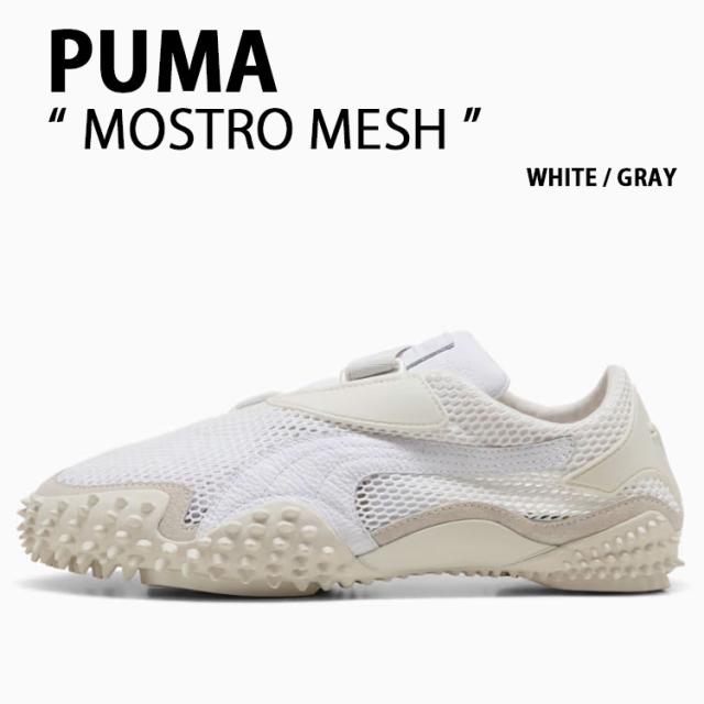 PUMA プーマ シューズ MOSTRO MESH 401666-02 WHITE GRAY シューズ モストロメッシュ ホワイト グレー ストラップ メンズ レディース