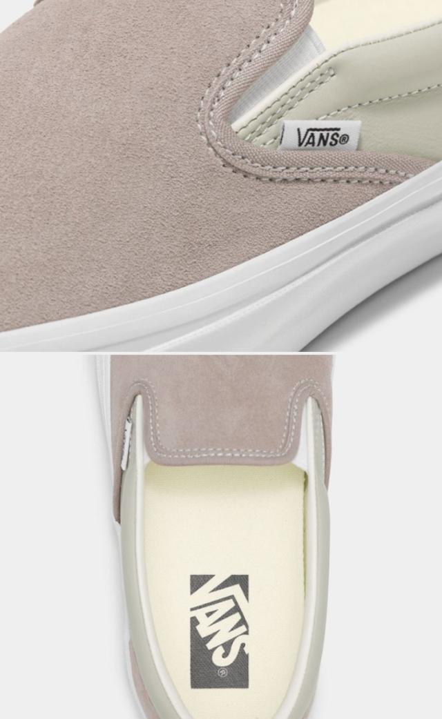 VANS バンズ スニーカー PREMIUM CLASSIC SLIP-ON 98 SILVER ATMOSPHERE VN000D5AESU プレミアム クラシック スリッポン シルバー アトモスフィア メンズ レディース 男性用 女性用
