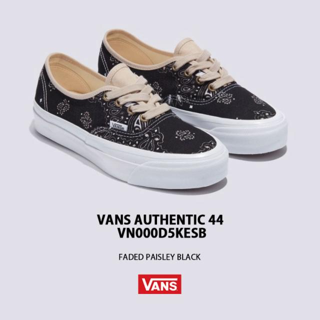 VANS バンズ スニーカー AUTHENTIC 44 FADED PAISLEY BLACK VN000D5KESB オーセンティック 44 フェイディドペイズリー ブラック_1