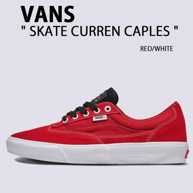 VANS バンズ スニーカー SKATE CURREN CAPLES RED WHITE VN000D85Y52 スケート カレン ケープルズ レッド ホワイト シューズ