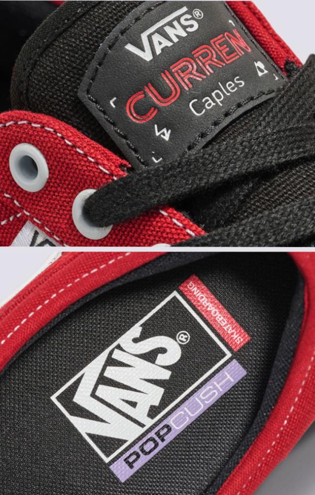 VANS バンズ スニーカー SKATE CURREN CAPLES RED WHITE VN000D85Y52 スケート カレン ケープルズ レッド ホワイト シューズ_4