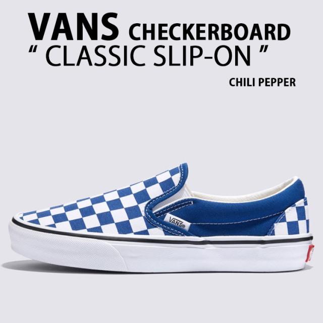 VANS バンズ スニーカー CLASSIC SLIP-ON CHECKERBOARD BLUE VN000DAH7WM シューズ クラシック スリッポン チェッカーボード ブルー