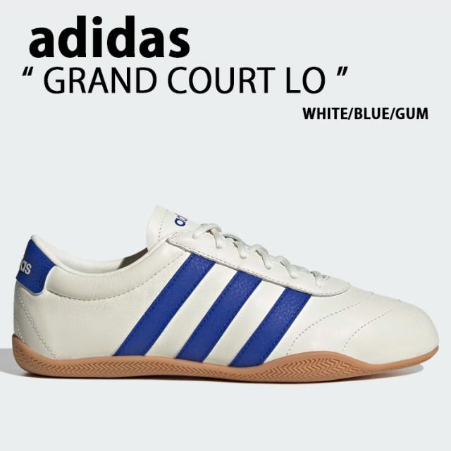 adidas originals アディダス スニーカー GRAND COURT LO JQ9689 WHITE BLUE シューズ グランドコート ロー ホワイト ブルー レザーアッパー メンズ レディース