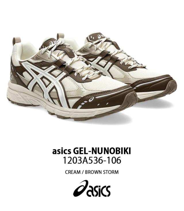 ASICS アシックス スニーカー GEL-NUNOBIKI 1203A536-106 シューズ ゲルヌノビキ ランシュー クリーム ブラウン メンズ レディース_1
