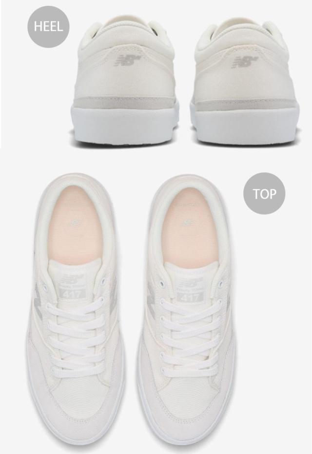 New Balance ニューバランス スニーカー NM417LWG WHITE GRAY シューズ NewBalance417 ホワイト グレー スケートシューズ ロゴ スエード メンズ レディース_3