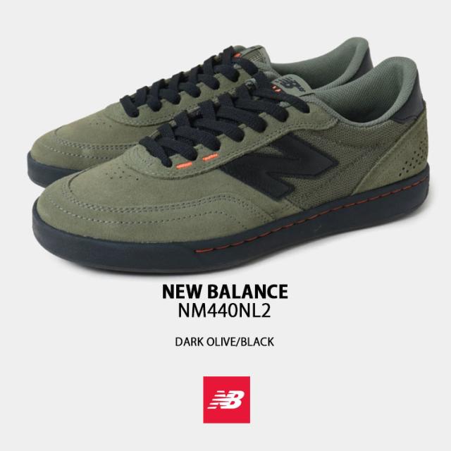 New Balance ニューバランス スニーカー NM440NL2 DARK OLIVE BLACK シューズ NewBalance440 ダークオリーブ ブラック スケートシューズ ロゴ スエード メンズ レディース_1