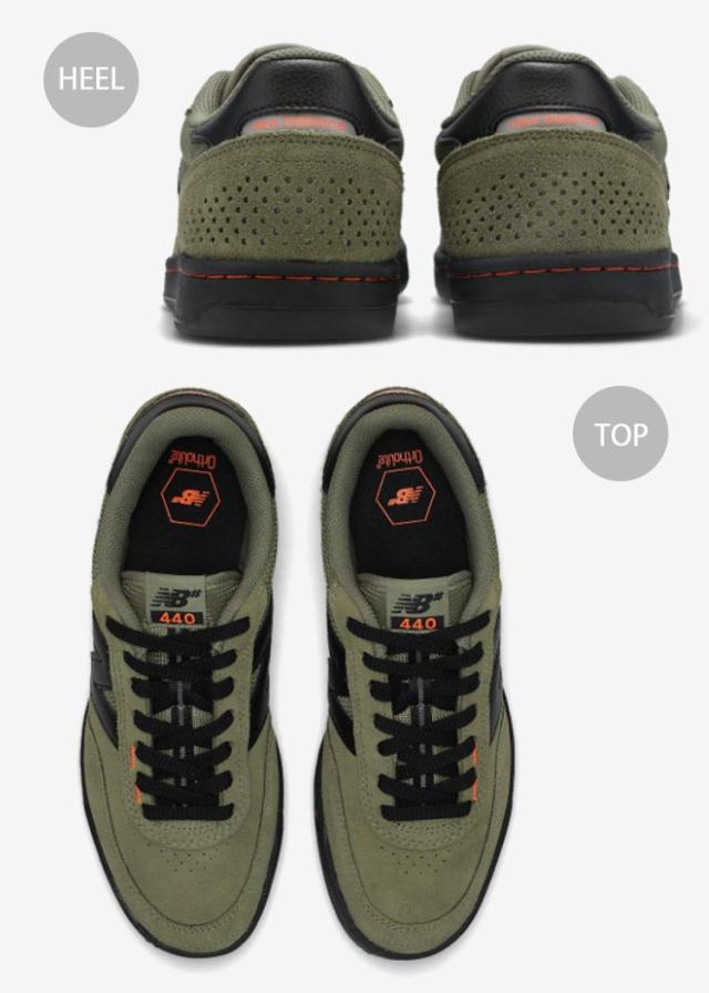 New Balance ニューバランス スニーカー NM440NL2 DARK OLIVE BLACK シューズ NewBalance440 ダークオリーブ ブラック スケートシューズ ロゴ スエード メンズ レディース_3